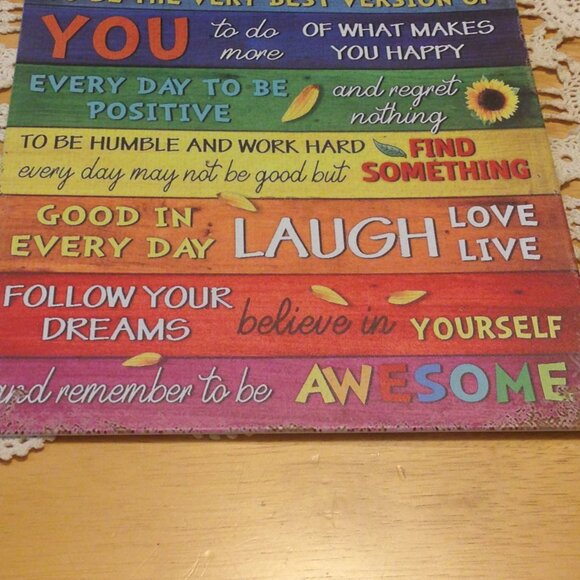 Inspirational, positive vibes wall art - Picture 4 of 5